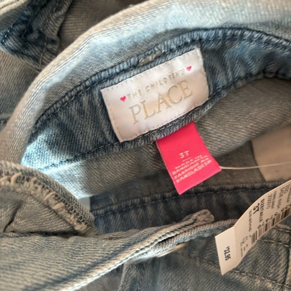 The Children's Place Denim Shortall 3T GIRL‎ Overalls Style Jean Shortalls. NWT